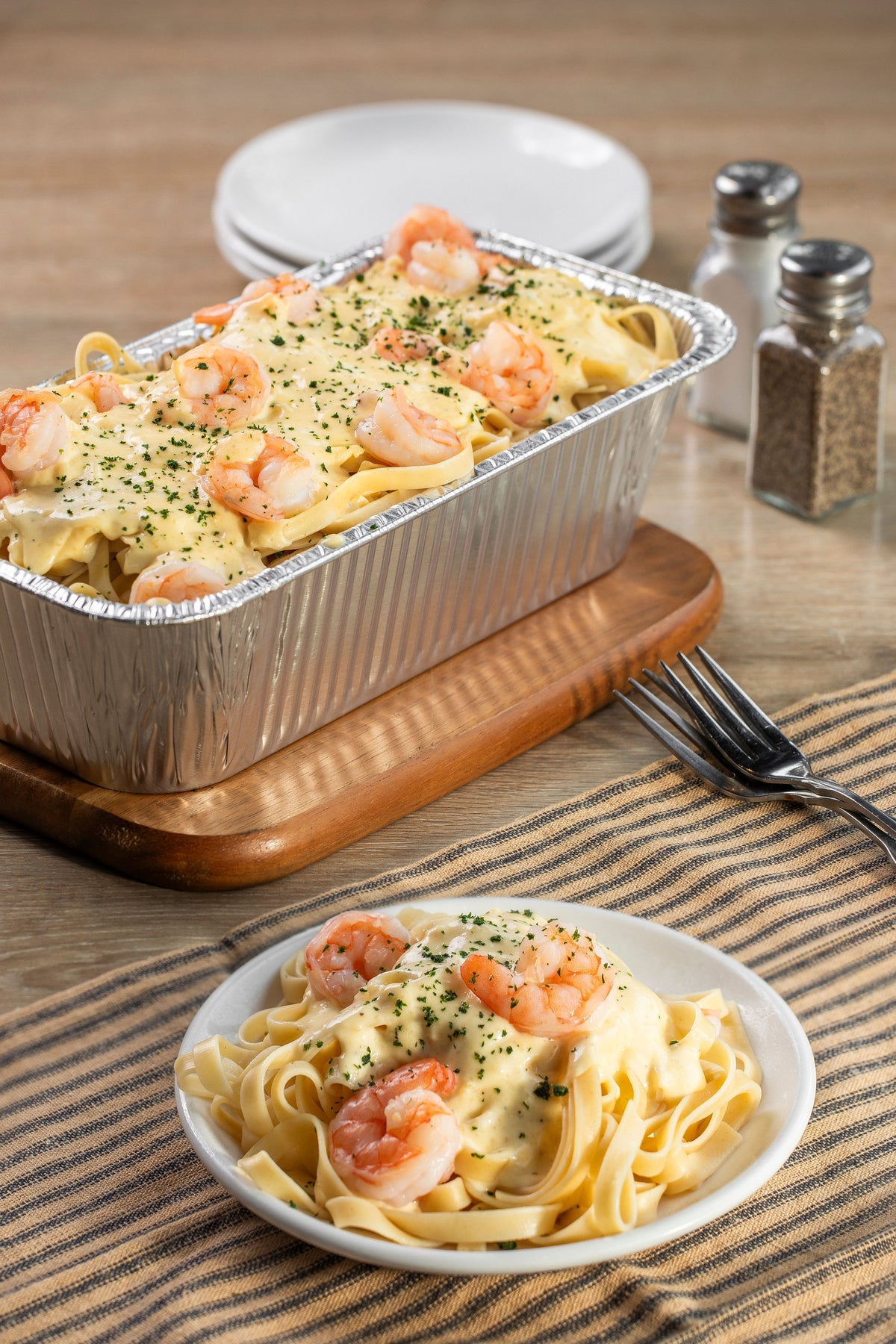Shrimp Alfredo Half Tray