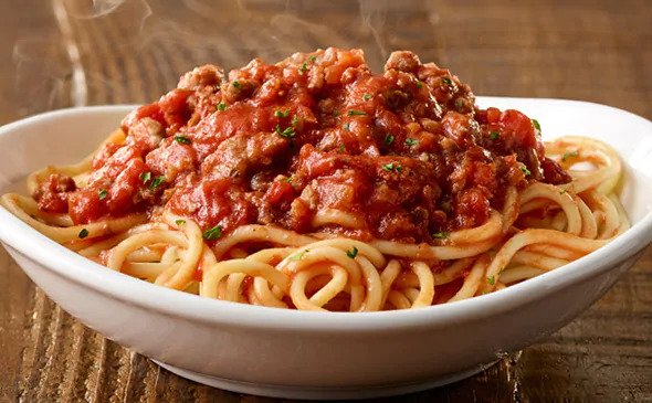 Spaghetti con Marinara o con Salsa de Carne (Pronto Bowl)